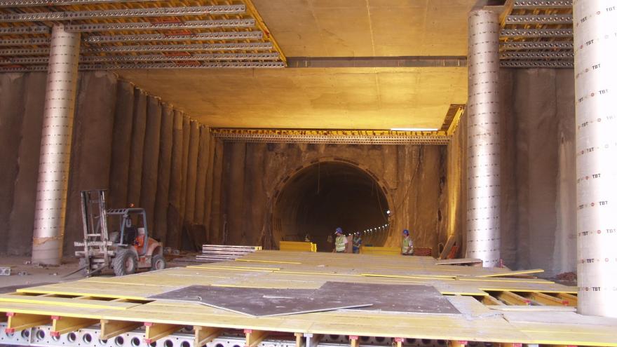 Estación de San Cristóbal en obras