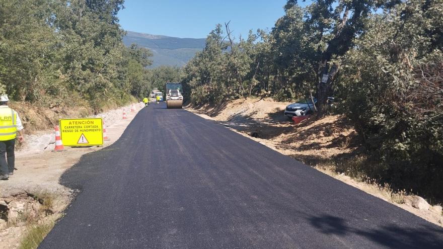 La Comunidad de Madrid invierte 4,2 millones en la reparación de las carreteras afectadas por las borrascas del pasado mes de marzo Obras en una carretera