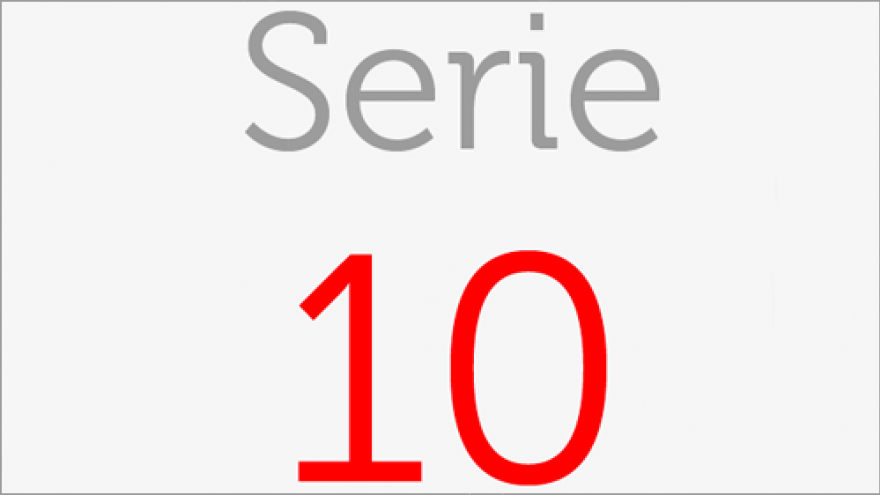 Logo de la Serie 10 de los planos de transporte público de la Comunidad de Madrid