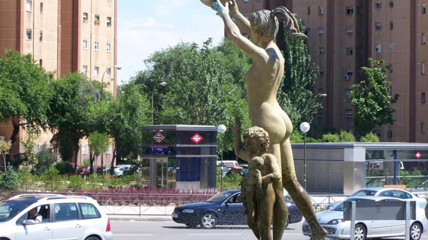 Detalle de la Fuente de la Plaza de Alsacia