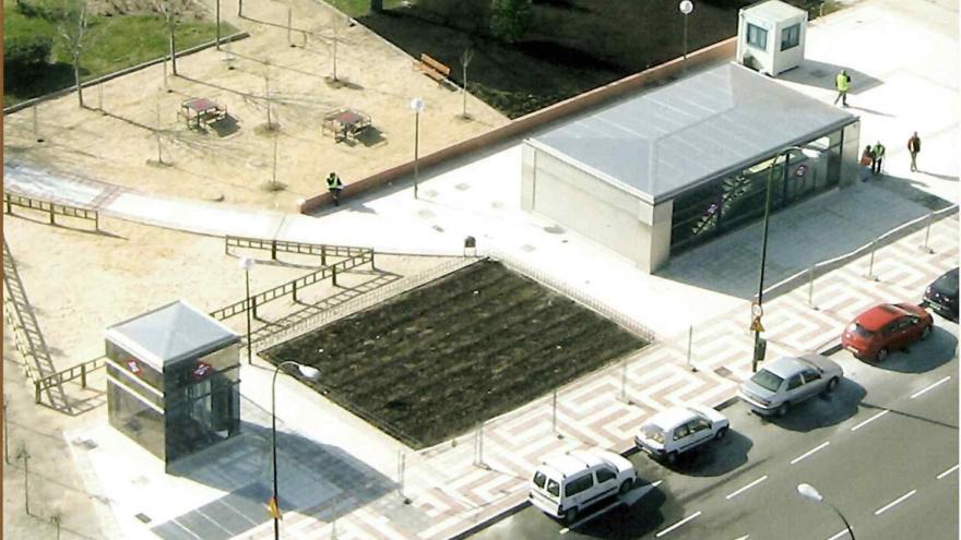 Vista aérea templete de acceso y ascensor Avenida de Guadalajara