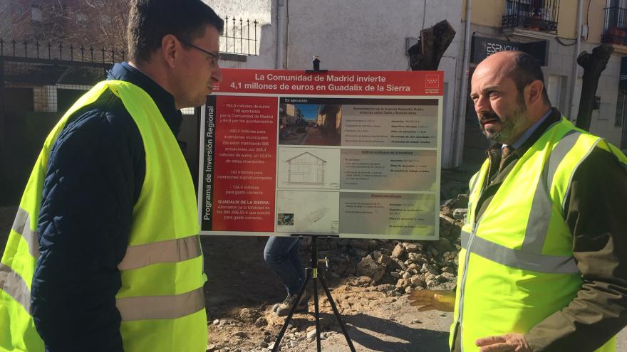 El vicepresidente del Gobierno regional, Pedro Rollán, visita el avance de varias obras del Programa de Inversión Regional en Guadalix de la Sierra y Venturada