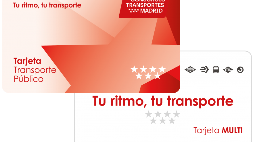 nueva imagen de la tarjeta transporte del Consorcio Regional de Transportes de Madrid