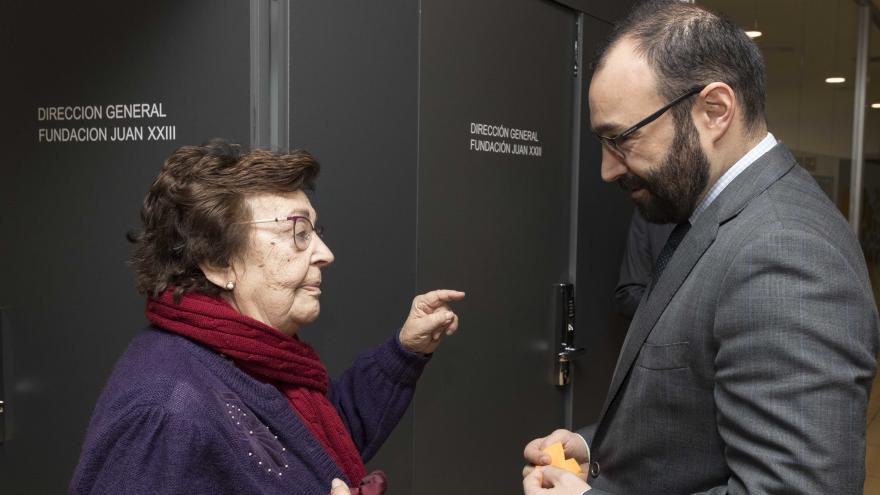 Manuel Gimenez durante la visita