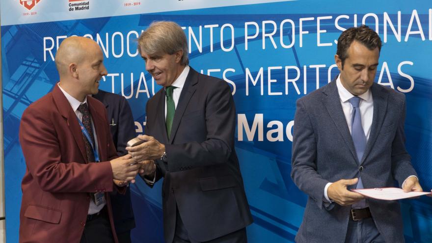 Ángel Garrido durante el acto