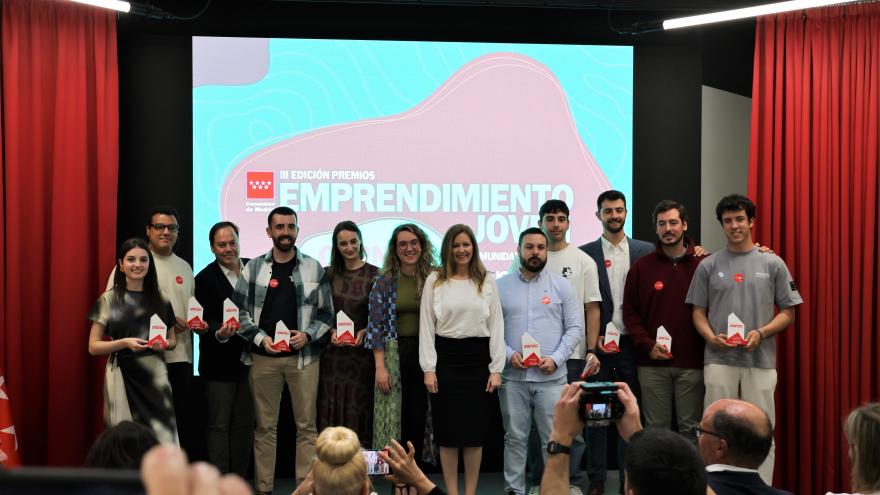 La consejera Ana Dávila durante la entrega de los Premios Emprendimiento Joven Carné Joven