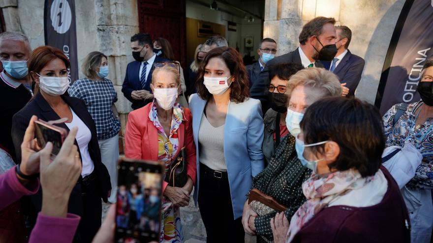 Isabel Díaz Ayuso durante la celebración de la proclamación de Nuevo Baztán como uno de los pueblos más bonitos de España