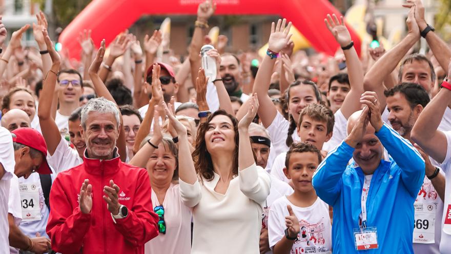 Isabel Díaz Ayuso  en la entrega de premios de Corre por el niño del Hospital Niño Jesús