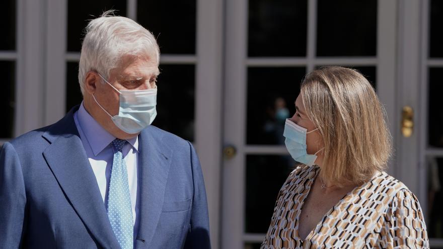 Marta Rivera de la Cruz en la visita