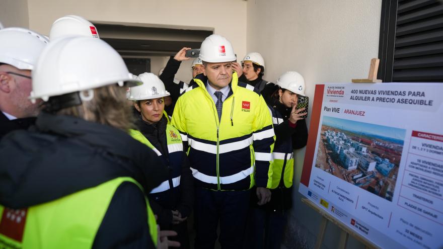 El consejero Jorge Rodrigo durante su visita a las obras