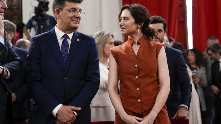 La presidenta Isabel Díaz Ayuso durante la toma de posesión 