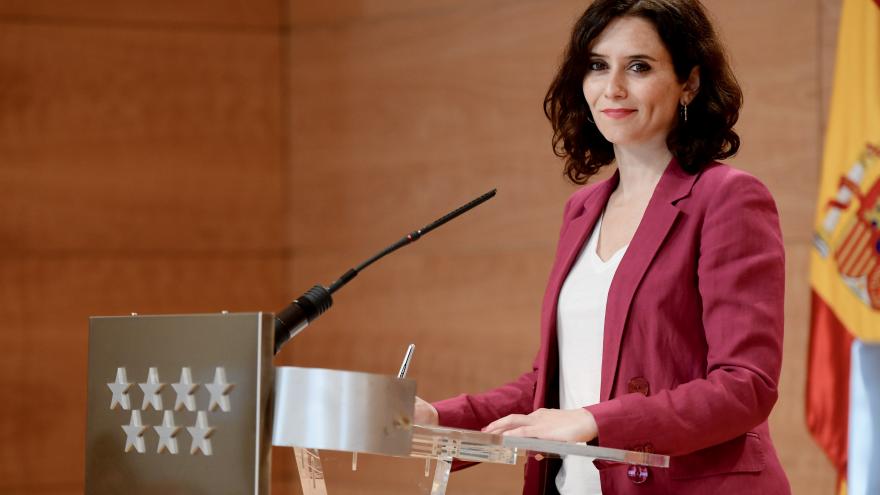 Ayuso durante la rueda de prensa posterior al Consejo