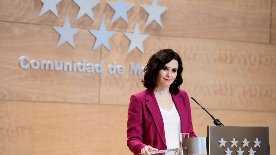 Ayuso durante la rueda de prensa posterior al Consejo