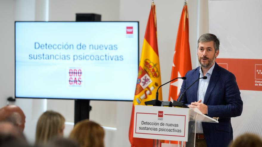 Los consejeros Miguel Ángel García Martín y Fátima Matute durante la firma de un protocolo de actuación contra nuevas drogas