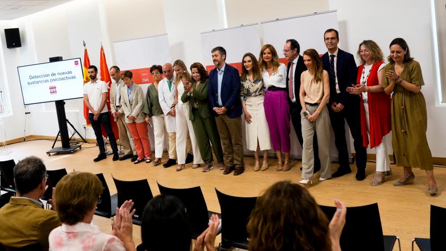 Los consejeros Miguel Ángel García Martín y Fátima Matute durante la firma de un protocolo de actuación contra nuevas drogas