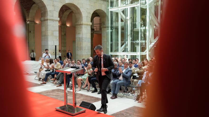 El consejero Miguel Ángel García Martín durante la presentación del programa de actuaciones supramunicipales del PIR