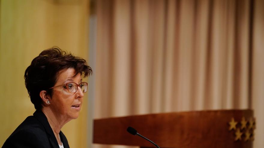 La directora general de Salud Pública, Elena Andradas, en rueda de prensa