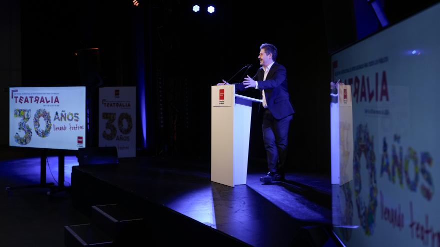 El consejero Mariano de Paco Serrano durante la presentación del festival