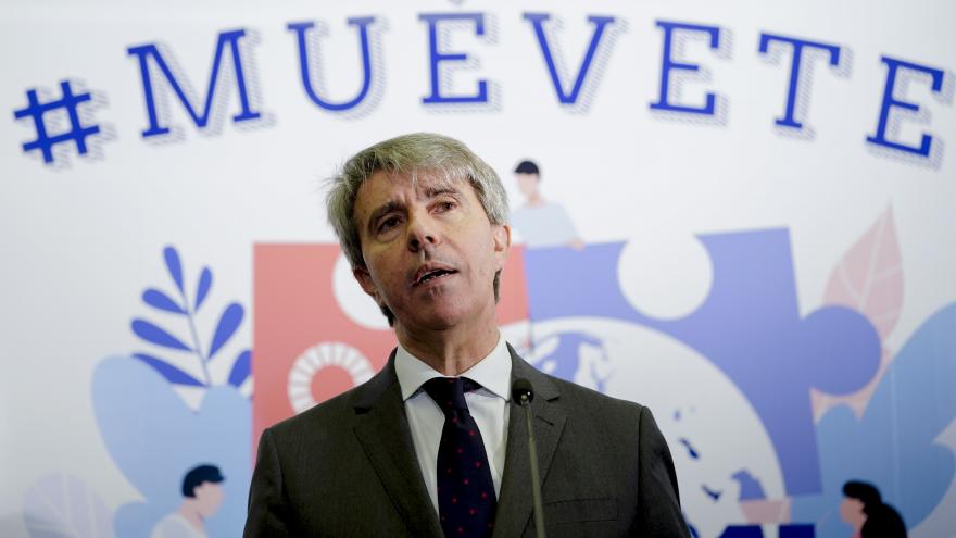 Ángel Garrido durante la presentación de la campaña