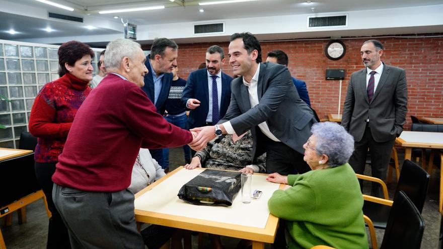 Ignacio Aguado durante la visita