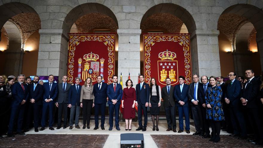Isabel Díaz Ayuso durante la recepción a Juan Guaidó en la Real Casa de Correos 