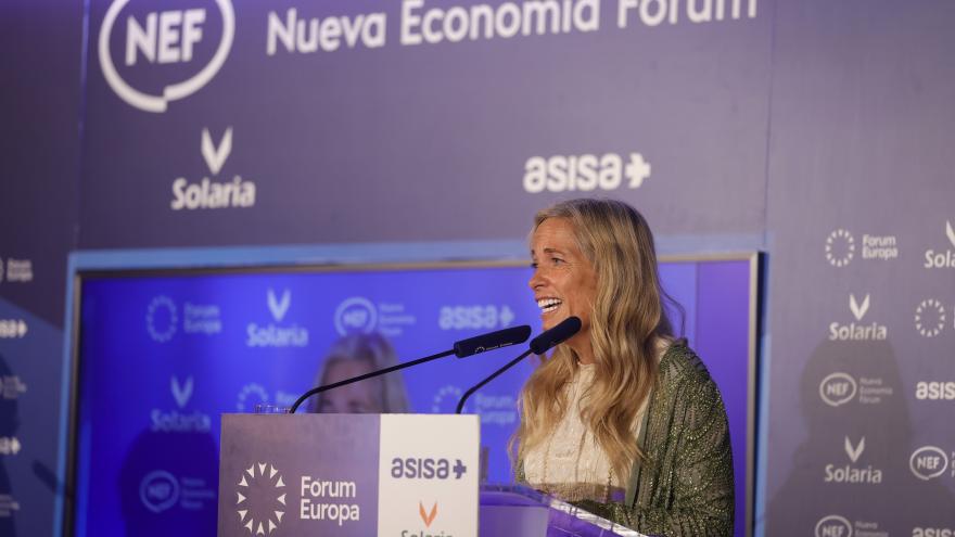 La consejera Rocío Albert en la entrega del I Premio ASNEF en el Ámbito Económico