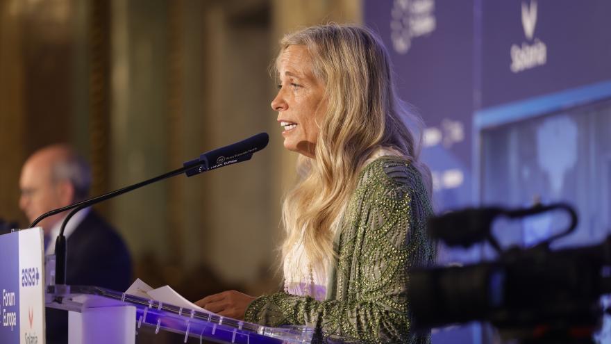 La consejera Rocío Albert en la entrega del I Premio ASNEF en el Ámbito Económico