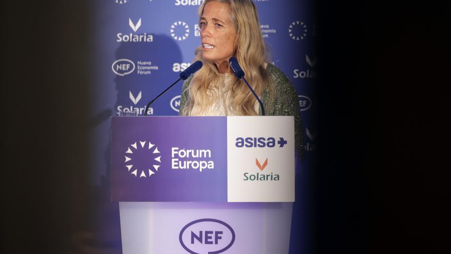 La consejera Rocío Albert en la entrega del I Premio ASNEF en el Ámbito Económico