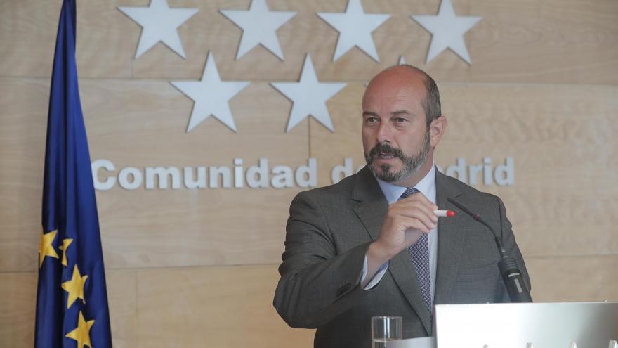 Pedro Rollán en la rueda de prensa posterior al Consejo de Gobierno