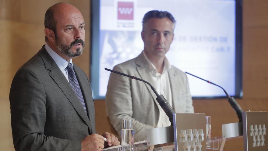 Pedro Rollán en la rueda de prensa posterior al Consejo de Gobierno