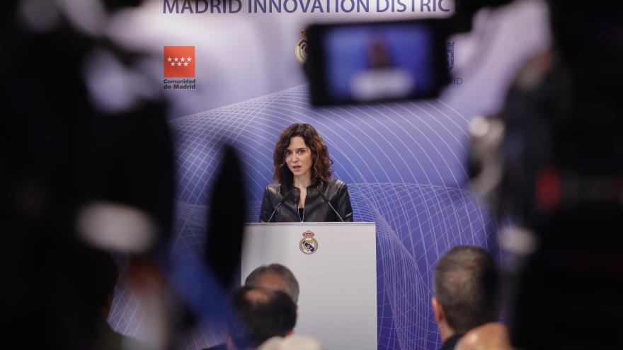 La presidenta Isabel Díaz Ayuso durante la presentación de Madrid Innovation District