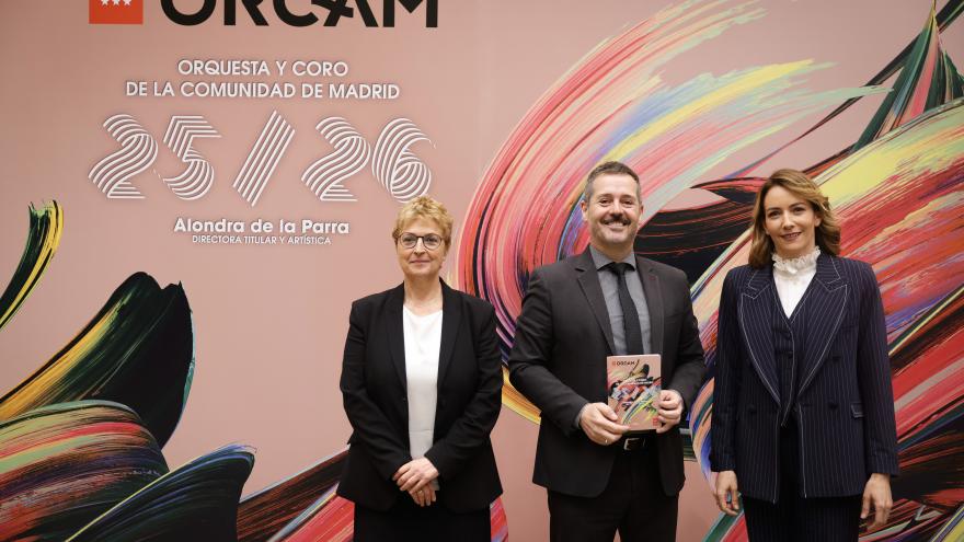 El consejero Mariano de Paco Serrano durante la presentación de la temporada de la ORCAM