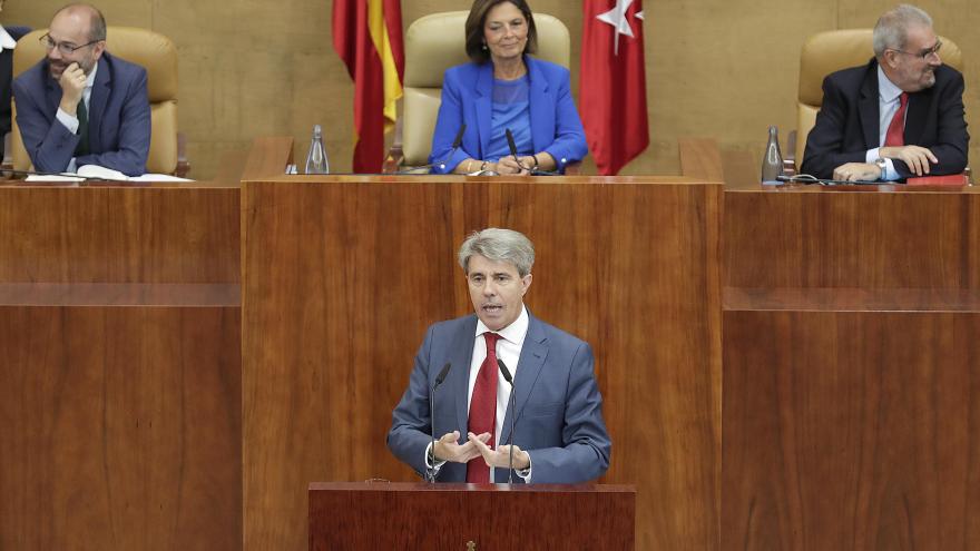 El presidente regional, Ángel Garrido, durante su intervención en la segunda jornada del Debate del Estado de la Región 2018