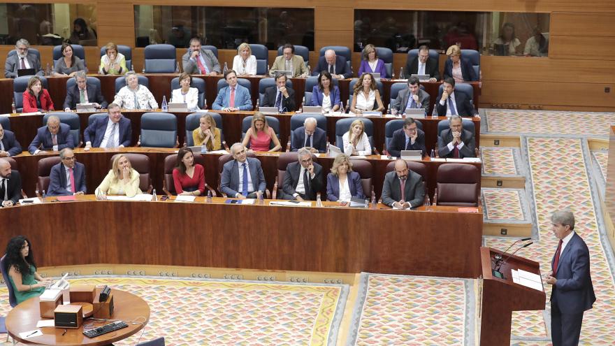 El presidente regional, Ángel Garrido, durante su intervención en la segunda jornada del Debate del Estado de la Región 2018