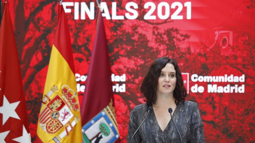 Isabel Díaz Ayuso ha presentado las finales de la Copa Davis 2021