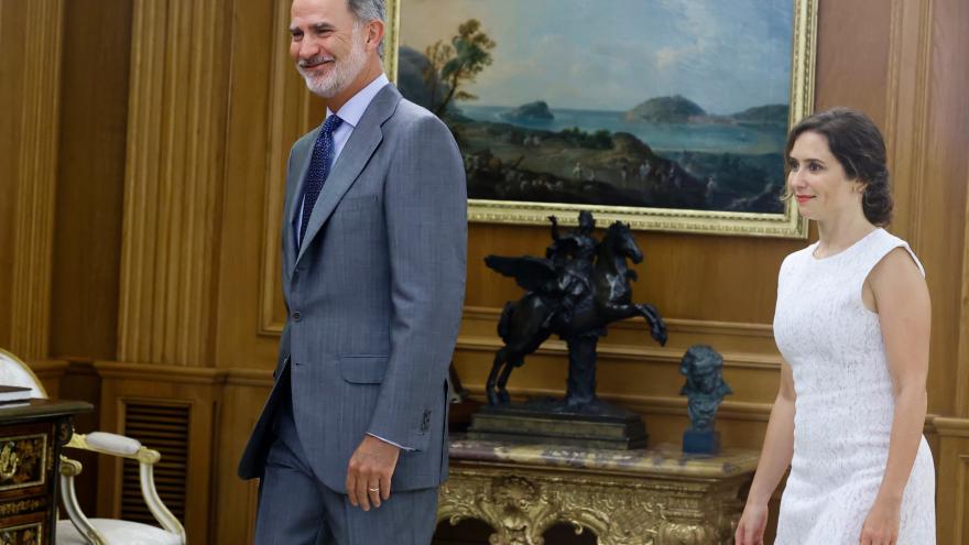 La presidenta Isabel Díaz Ayuso es recibida en audiencia por Su Majestad el Rey Felipe VI