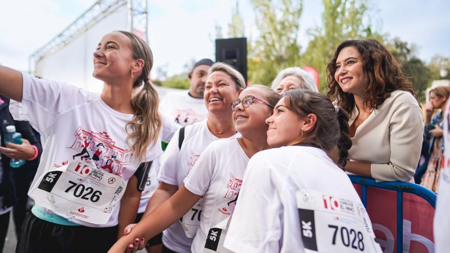 Isabel Díaz Ayuso  en la entrega de premios de Corre por el niño del Hospital Niño Jesús