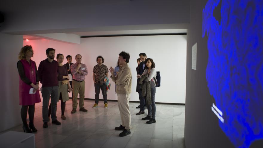 María Pardo en la inauguración de la exposición ‘We Are Still Alive, like Hydrogen and Oxygen’