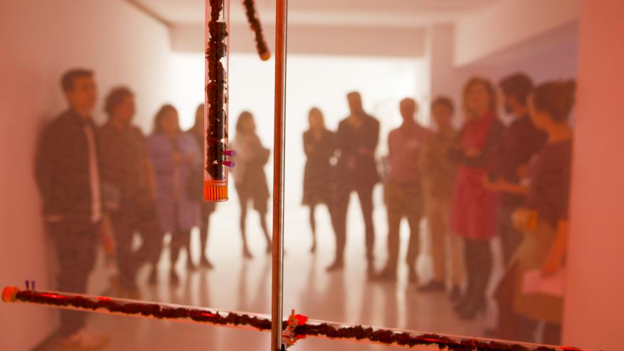María Pardo en la inauguración de la exposición ‘We Are Still Alive, like Hydrogen and Oxygen’