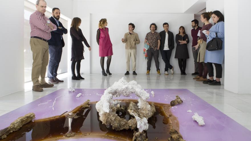 María Pardo en la inauguración de la exposición ‘We Are Still Alive, like Hydrogen and Oxygen’