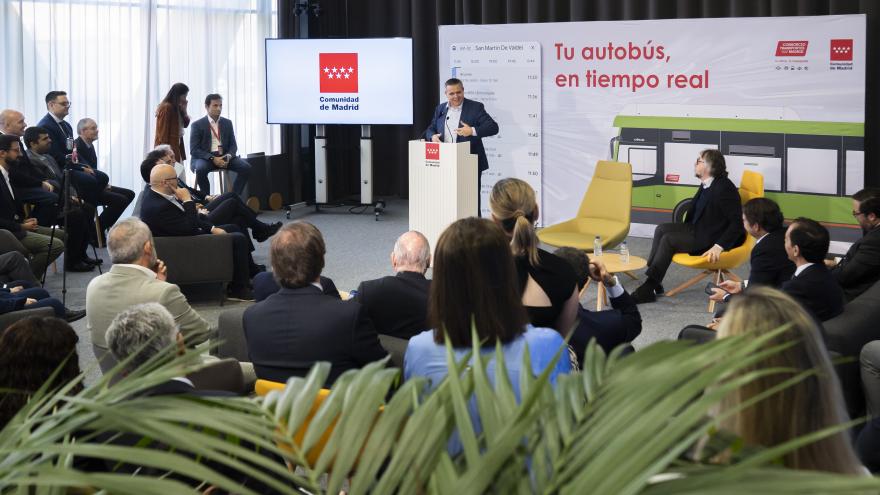 El consejero Jorge Rodrigo durante la presentación