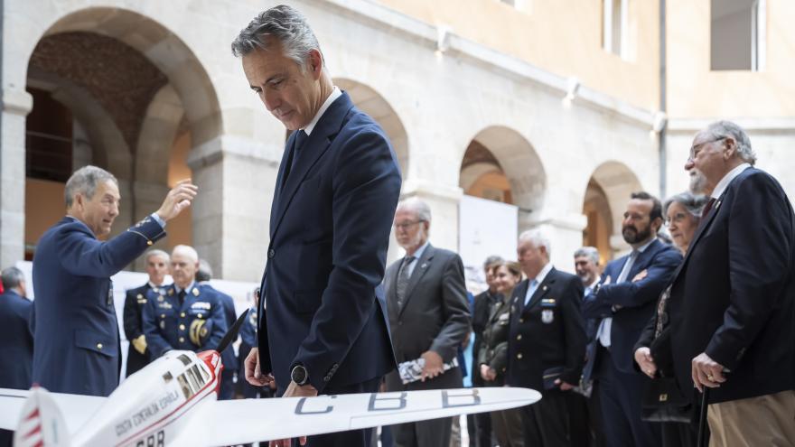 El consejero Carlos Novillo durante la presentación