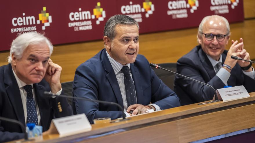 El consejero Jorge Rodrigo durante la jornada 