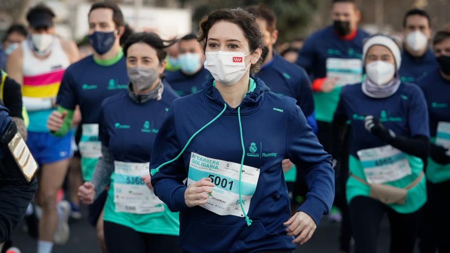 Isabel Díaz Ayuso en la Carrera Solidaria Fundación Real Madrid