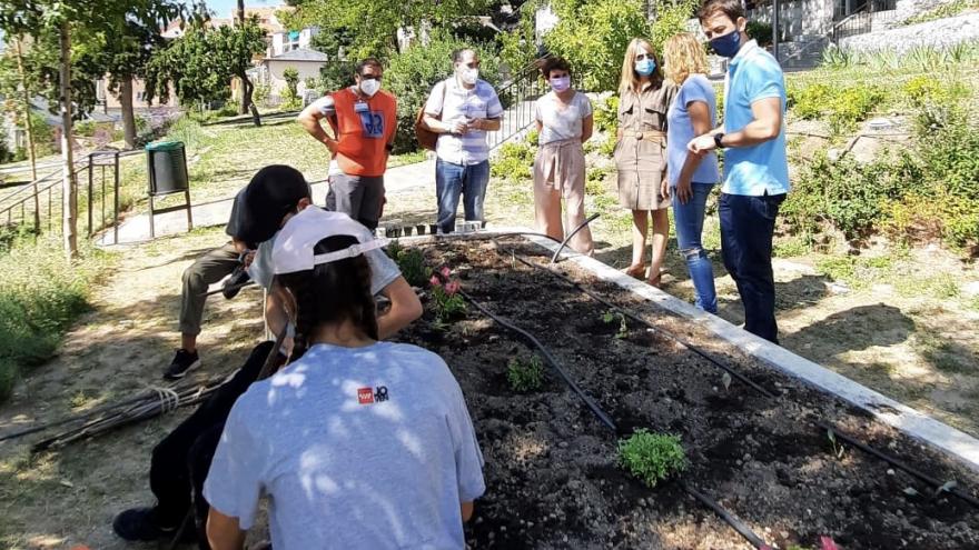 Recuperamos los campamentos de verano con cerca de 600 participantes Niños plantado en la tierra y varias personas mirando