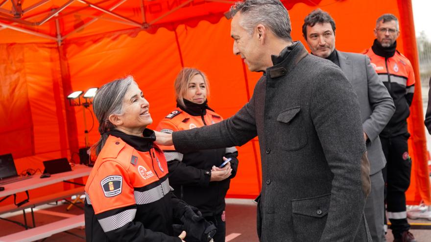 Carlos Novillo en un momento de su visita a la sede de ASEM112