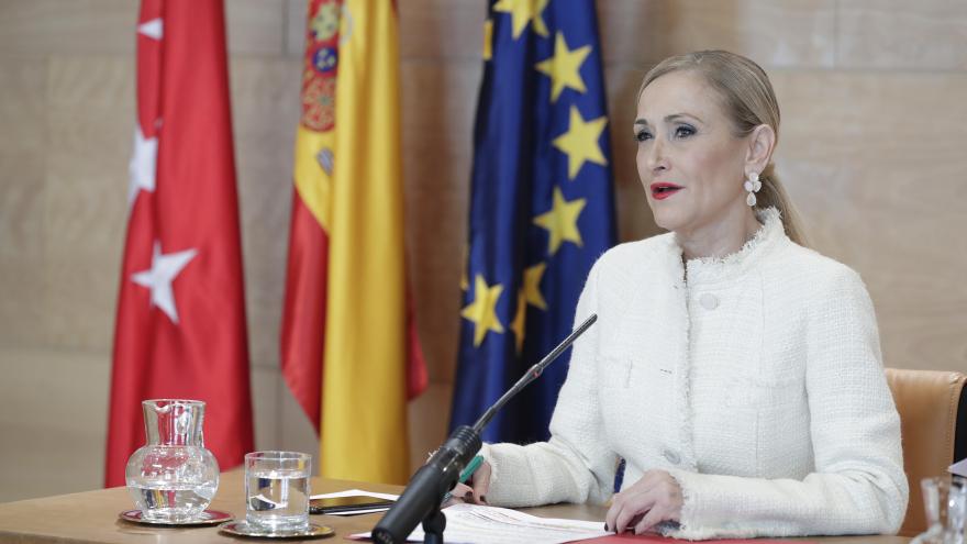 Cristina Cifuentes preside la rueda de prensa posterior al Consejo de Gobiern