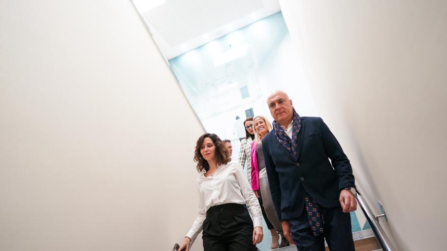 La presidenta durante el recorrido de su visita