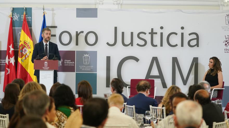 El consejero Miguel Ángel García Martín durante el Foro Justicia