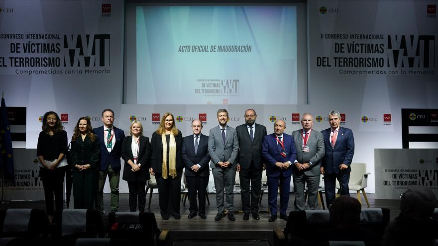 El consejero Miguel Ángel García Martín durante la inauguración del II Congreso Internacional de Víctimas del Terrorismo